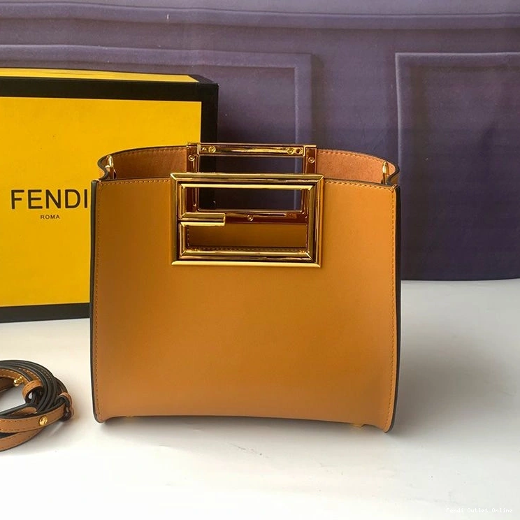 Cheap Leather Bag Calf Brown Fendi Small In Way 0726
